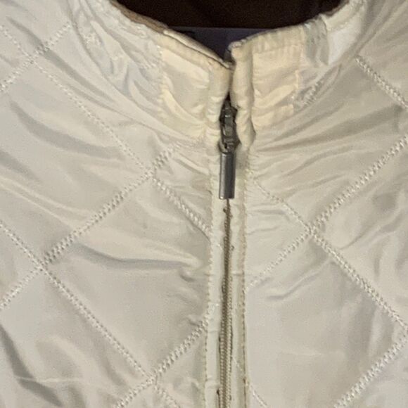 Jane Ashley Vest XL Winter White QuiltedPuffer Front Zip Insulated Relaxed Fit - Picture 5 of 16